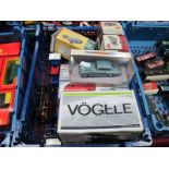 Eight Diecast Model Vehicles, by Vogele, Atlas Editions, Matchbox to include Vogele 1:50th Scale