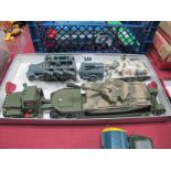 A Small Quantity of 1970's Corgi Military Vehicles, including Mack Truck Tank Transporter and