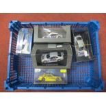 Five 1:43rd Scale Diecast Model Cars, by Minichamps and other including Minichamps Bond Collection