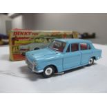 Dinky Toys No. 162 Triumph 1300, in light blue, overall very good, boxed, part end flap missing,