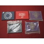 Five Royal Mint Coinage of Great Britain and Northern Ireland Annual Sets, 1972, 1973, 1980 (2),