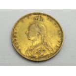 Queen Victoria Sovereign, 1890 (JH), 8.0g.