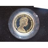 A Queen Elizabeth II Proof Gold Sovereign 1981, (8.0g) accompanied by literature, cased.