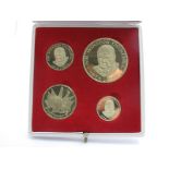 Four Sir Winston Churchill 18 Carat Gold Commemorative Medals, by Metalimport, in original