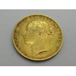 Queen Victoria Gold Sovereign, 1875, Melbourne Mint, (8.0g).