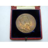 Commemorative Medal, Coronation of Edward VII 1902, bronze, cased.