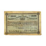 A Hong Kong and Shanghai Banking Corporation One Dollar Banknote, No. 290386, 18th November 1895,