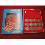 Twelve Predominantly G.B. Crown Sized Coins, including G.B Five Pounds 2004 Entente Cordiale, Five