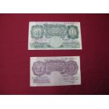 Two Bank of England Banknotes, to include One Pound Z28A 456792, K.O. Peppiatt (Chief Cashier),