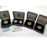 Three Royal Mint United Kingdom Silver Two Pounds Coins, including 2001 silver proof Two Pounds '