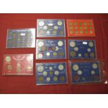 Eight Great Britain Pre-Decimal Coin Sets, to include Coinage of Great Britain 1945, Great Britain
