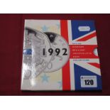 Royal Mint United Kingdom BU Coin Collection 1992, including dual dated EEC fifty pence coin 1992/