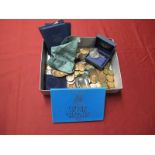 A Quantity of Mainly G.B. Pre-Decimal Base Metal Coins, including Halfpennies, Pennies, Threepences,