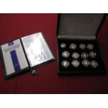 The Official Coin Collection In Honour of H.M Queen Elizabeth The Queen Mother, Twelve silver