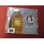 The Royal Mint Big Ben Heartbeat of The Nation 2015 UK £100 Fine Silver Coin, in original