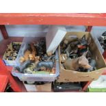 A Large Quantity of Pottery, Resin and Other Figures of Doberman Pinscher Dogs:- Three Boxes