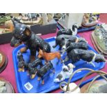 Royal Doulton 'Best Friends' HN3935, three Royal Doulton Border Collie figures, a Goebel puppy and