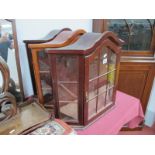 Three Dome Topped Wall Display Cabinets.