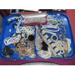 A Mixed Lot of Assorted Costume Jewellery, including imitation pearls, diamanté, bracelet, earrings,