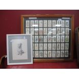 Players Cigarette Cards, framed "Characters from Dickens", series of fifty; together with a print of