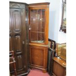 Walnut Freestanding Corner Cabinet.