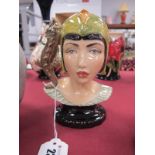 A Peggy Davies Character Jug, "Xenobia Queen of the Nile', an artist original colourway by