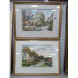 C.Phoenix Farm Buildings and Cottages, a pair of watercolours, 17 x 24.5cm, signed lower right.