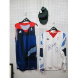 Olympics. G.B. Diving Team Signatures - Tom Daly, Sarah Barrow and Tonia Crouch, black marker signed