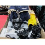A Collection of Nikon Cameras, including a F-601 body (in original box) with Nikkor 28-100mm Lens (