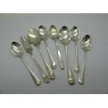 A Set of Four Hallmarked Silver Coffee Spoons, "Peter" christening spoon, "Edith" spoon,