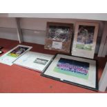 Burnley Team Photograph, circa 1990's bearing twenty three signatures to mount including Eyres,