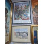 Barry Cooper, The Wicker Arches, Sheffield, watercolour, 25 x 35cm, signed lower right, Picasso 'Las