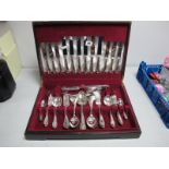 A Modern Heritage Plate Six Setting Canteen of Plated Cutlery, in fitted canteen case, an