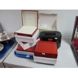 A Modern Dulwich Designs Jewellery Case, a quantity of fabric jewellery pouches and four multi