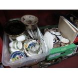 Trinket Tray, teaware, comports, other ceramics etc:- Two Boxes