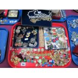 A Mixed Lot of Assorted Costume Jewellery, including diamanté, costume earrings, matching necklace