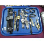 Assorted Ladies and Gent's Wristwatches:- One Tray