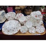 Royal Doulton Tea Service, decorated with red roses:- One Tray