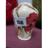 A Moorcroft Pottery Vase, painted in the 'Harvest Poppy' design, shape 576/4, impressed and
