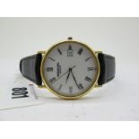 Raymond Weil Geneva; A Gent's Wristwatch, the signed dial with Roman numerals and date aperture,