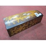 XIX Century Rosewood Domed Top Rectangular Shaped Box, with marquetry inlay, 24cm wide.