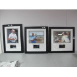 Golf Autographs, Rory McIlroy, Sergio Garcia and Padraig Harrington, each black marker signed (