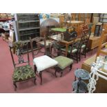 Edwardian Inlaid Mahogany Child's Parlour Chair, profusely decorated with vase and swags; three