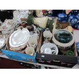 XIX Century Tureen, XIX Century jugs, jardiniere, etc:- Two Boxes