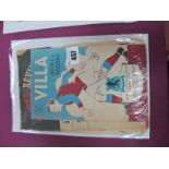 Manchester United Programmes 1947-48 v. Charlton-F.A.Cup, 1948-49 v. Derby, 1948-49 Aston Villa v.