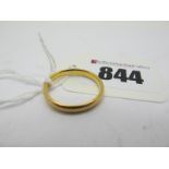 A 22ct Gold Plain Wedding Band, Birmingham 1861 (finger size P) (4g).