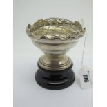 A Hallmarked Silver Posy Bowl, Birmingham 1907, with wavy edge, on circular spreading base, 11cm