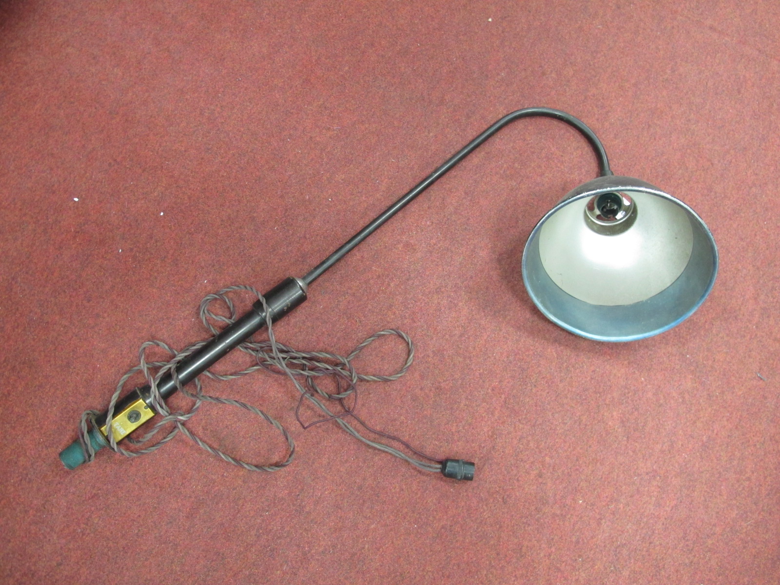 Industrial Lamp Extension, stamped 'Tane' to switch.