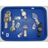 Seven J. Springs Modern Gent's Wristwatches, including automatic.