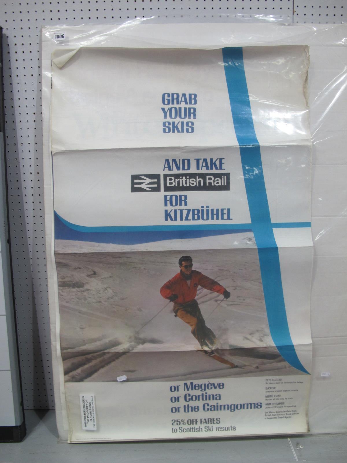 Three Original British Rail 'Winter Sports' Posters, c.1970's, creased, slight tears, plus a
